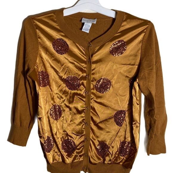 Vintage Sweaters - Vintage Soft Surroundings Cardigan Sweater‎ With Sequins